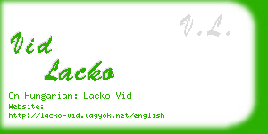 vid lacko business card